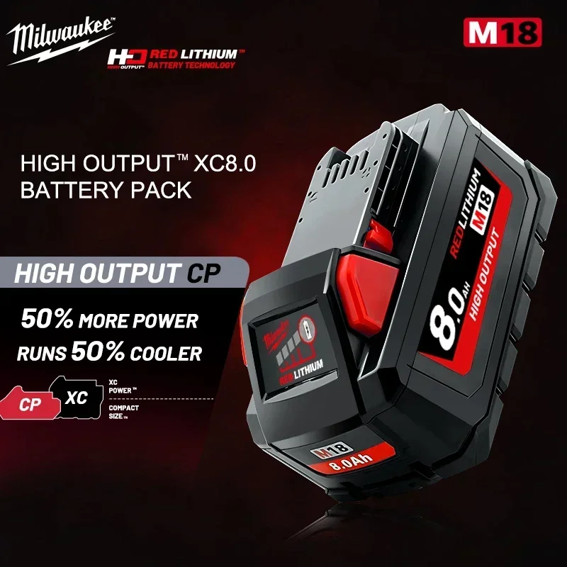 Baterie Milwaukee M18 kompatibilní s 18V 9,0Ah 9000mAh 21700 články. Vyměňte lithiovou baterii v elektrickém nářadí Milwaukee. - náhled 4