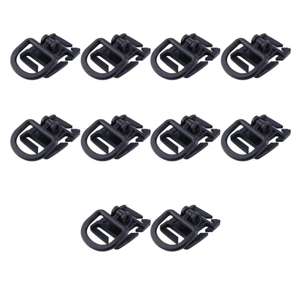 10pcs D-ring Buckle Kit Key Attachment Buckle Rotatable D-ring Buckles for Outdoor Hiking Hunting Backpacks Molle