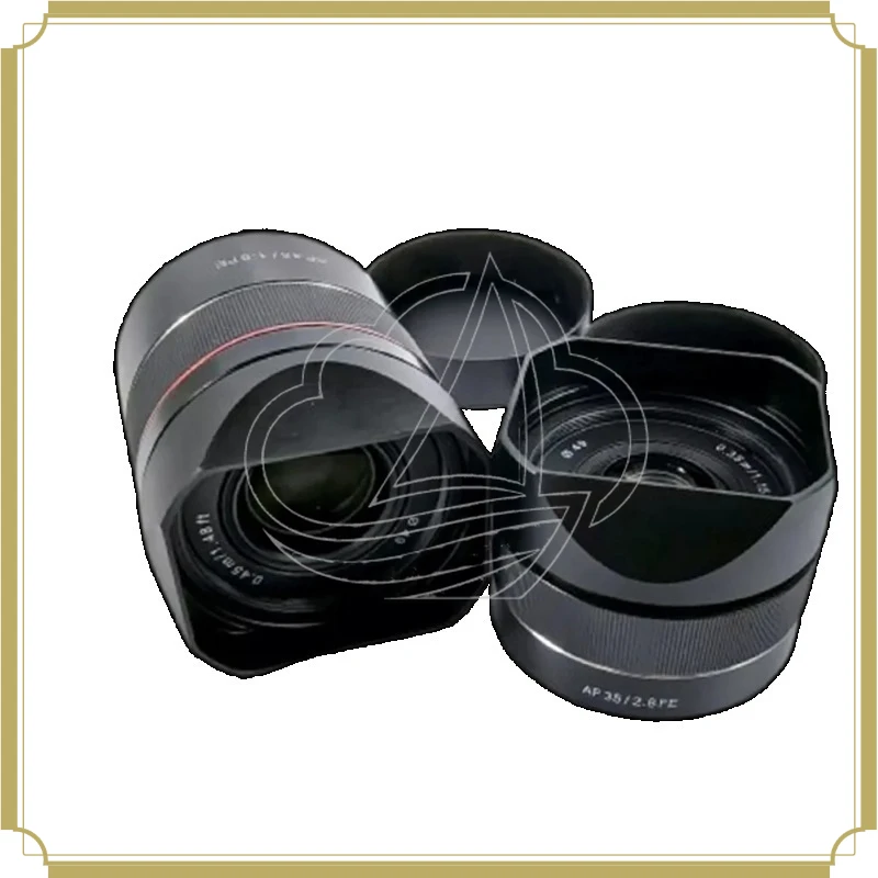 Square Metal Lens Hood with Cap, Anti-Glare Camera Accessory for 45mm F1.8 & 35mm F2.8 FE Lens