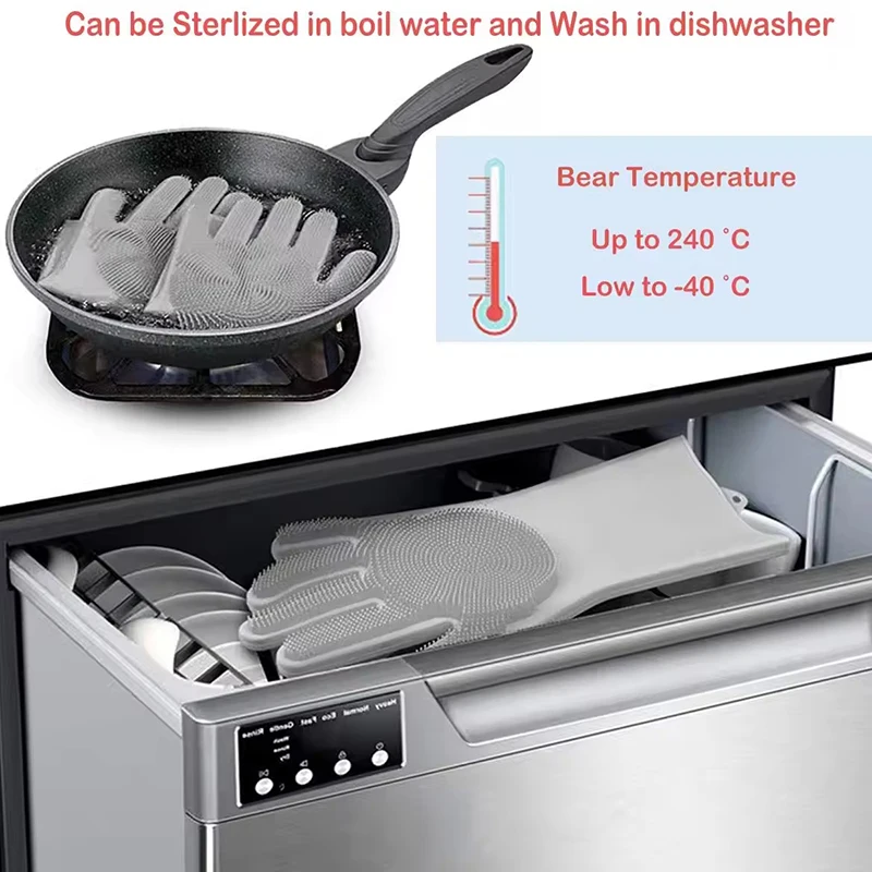 Wodoodporne silikonowe rękawice do mycia naczyń, prania, artykuły kuchenne, do użytku domowego, bezpieczne dla dłoni, do kąpieli zwierząt, rękawice do czyszczenia, miękkie.