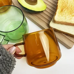 YOMDID Colorful Coffee Mug High Borosilicate Glass Coffee Cup Tea Juice Milk Water Mug Durable caneca tazas Heat Resistant