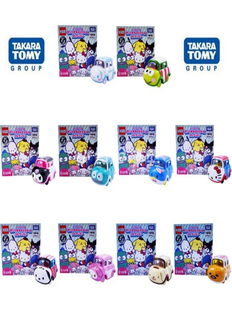 Takara Tomy Tomica Cartoon Set Limited Edition Laurel Dog Hello Kitty Penguin Girl Toy Model Gift, Girl Decorating Room Gift