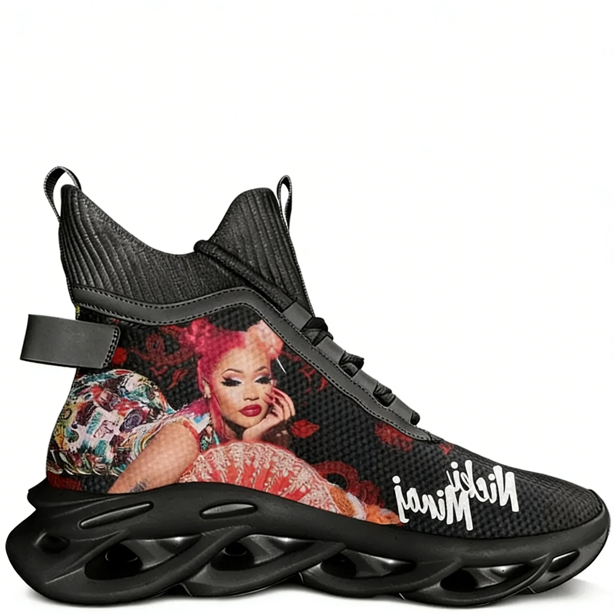 

Hot Rapper N-Nicki Minaj High Top Flats Sneakers Mens Womens Sports Leisure Hiking Travel Shoes Running Shoes Custom Shoes