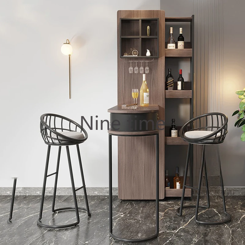 

Storage Minimalist Table Restaurant Coffee Bartender Counter Tall High Kitchen Metal Bar Tavoli Da Pranzo Nightclub Countertop