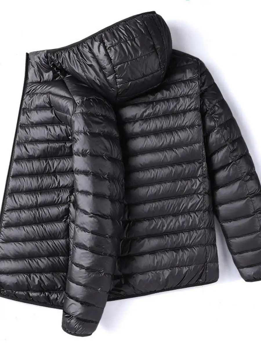 

Men's Winter New Faionable Lightweight ort Casual Cotton Jaet with Hood Portable Warm Men's Coat Zipper Closure C...