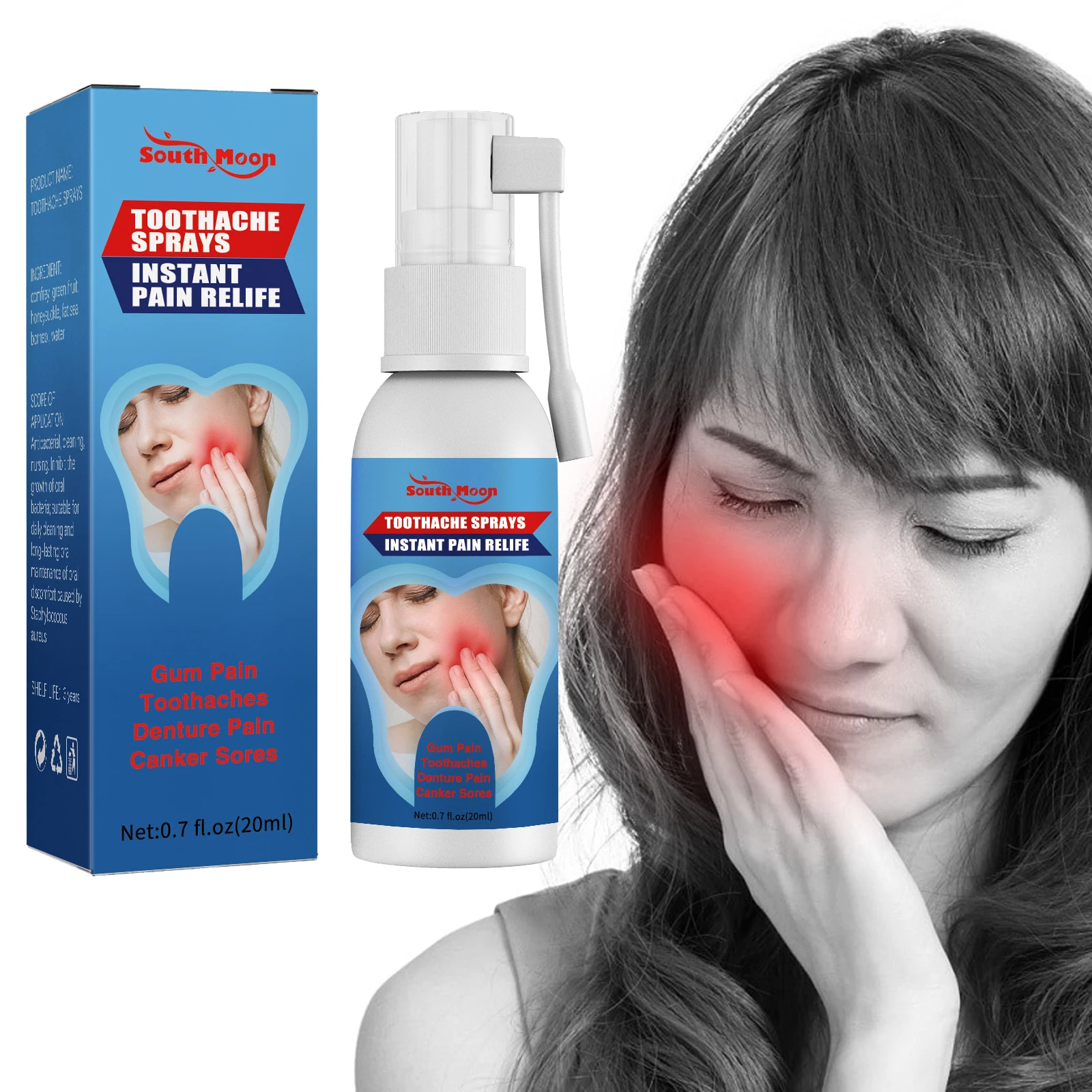 

5Pcs Toothache Pain Relief Spray Dental Care Relieves Periodontitis Cavities Oral Pain Clean Teeth Cure Toothache Decay