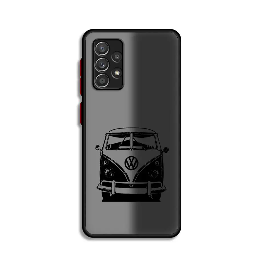 V-VW Cars Logo Phone Case for Samsung Galaxy A21s A14 A12 A13 A23 A15 A33 A34 A22 4G 5G A24 A25 A32 A35 A73 5G Cover