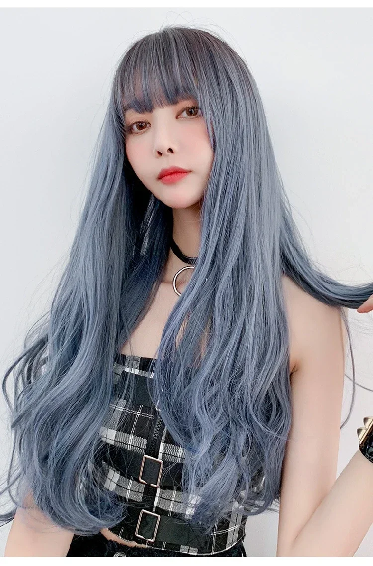 (DM-WIG27) Resin Japan Anime Kigurumi Cosplay Mask Lolita BJD Crossdressing Big Net Straight Roll Cosplay Wig