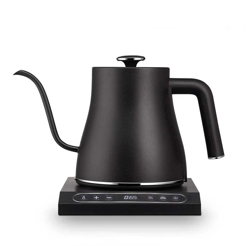 

0.8L Stainless Steel Electric Kettle Coffee Pot Constant Temperature Control Mini Gooseneck Long Nozzle Teapot with Insulation