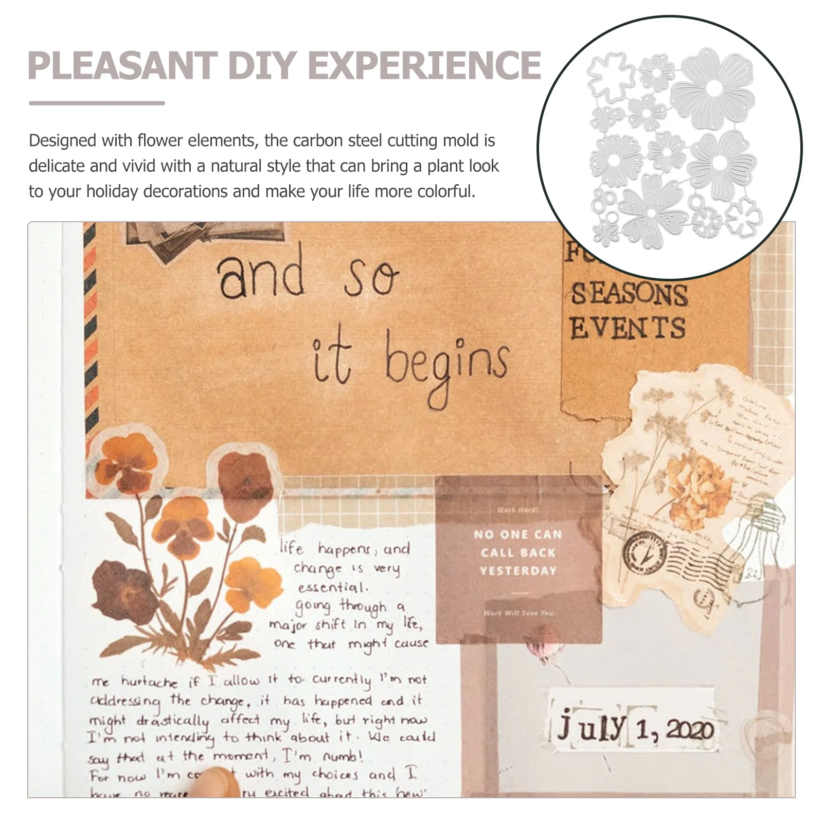 

Cutting Dies Embossing Molds for Paper Craft Cardmaking Flower Leaves Decor Photo Album Mold DIY Carbon Steel Tool