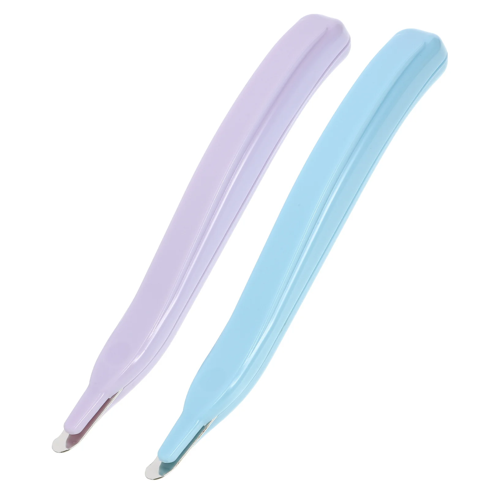 2 قطعة القلم من نوع التيلة مزيل الضوء الأزرق الأرجواني مريح توفير العمالة مكتب الملحقات متعددة الاستخدام المعادن مسمار رافع يده