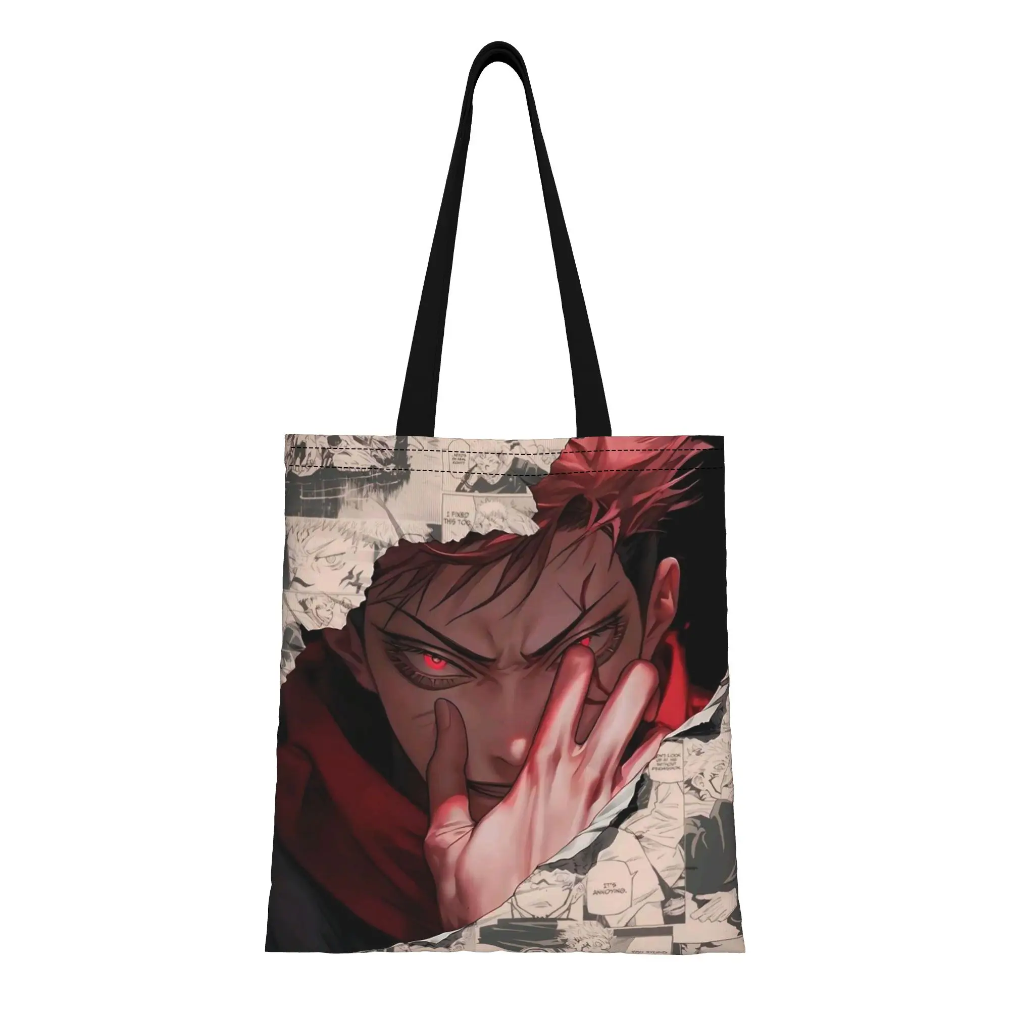 

Back to school season Sorcerer Squad Jujutsu Kaisen Canvas Tote Bag Perfect for Outdoor Women's Top-Handle Bags