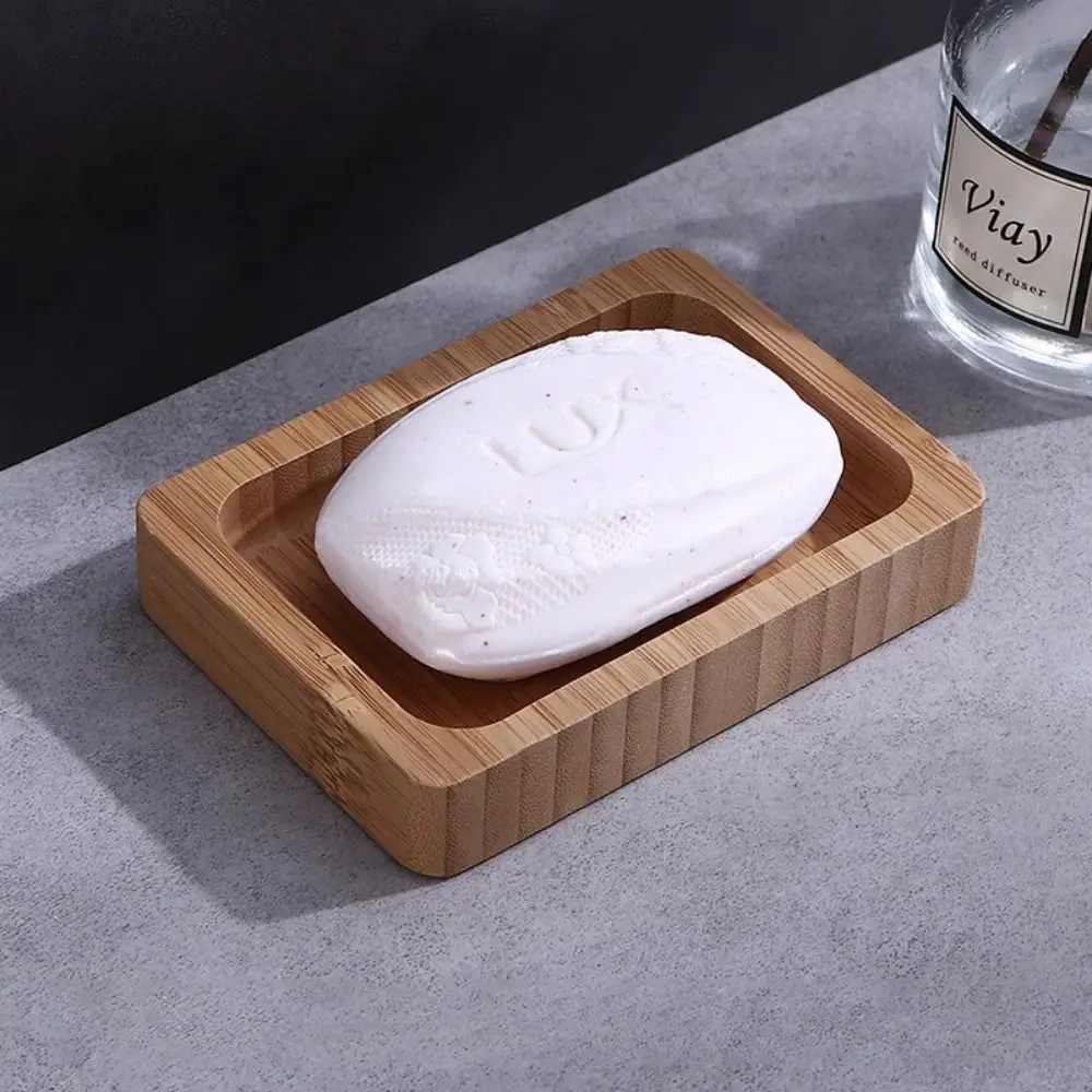 Durable Japanese-style Sink Soap Box Simple Creative Draining Soap Tray Lightweight Non-condensing Wooden Soap Holder Bathroom