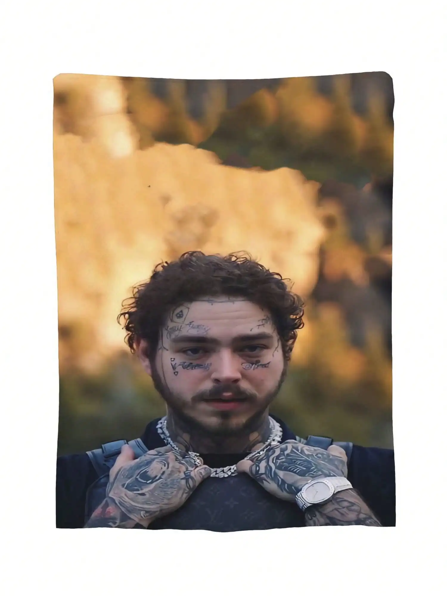 Customize Post Throw Malone Throw Blanket Warm Blankets Breathable Air Conditioner Blanket For Car Classic Outdoor Blankets For