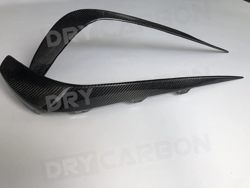 Dry Carbon Fiber Front Bumper Canards Trim Body Kits for Mercedes Benz CLS Class W218 CLS63 AMG 2015-2017 Front Flaps Fins FRP