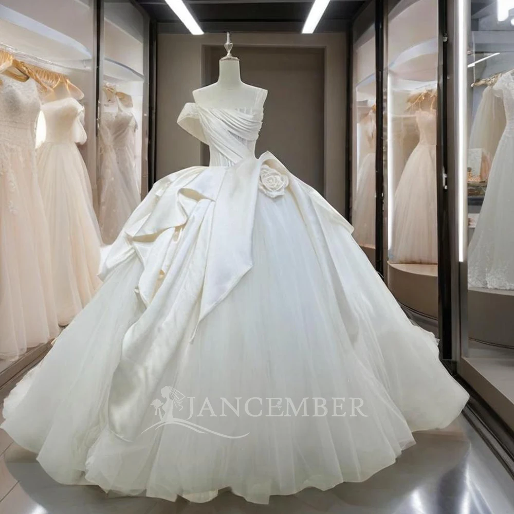 

Vestidos De Novia, блестящее бальное платье с вырезом лодочкой, свадебное платье, расшитое бисером, на заказ Hochzeitskleid, на шнуровке сзади, великолепное