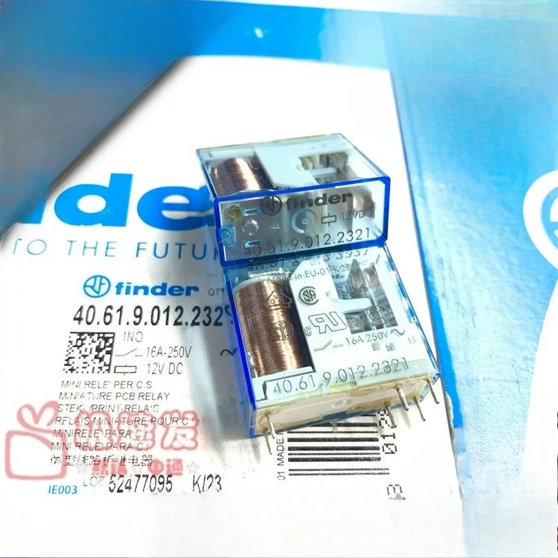 Finder 40.61.9.012.2321 16A 6-pin Type 40.61 12VDC Intermediate Relay New Original