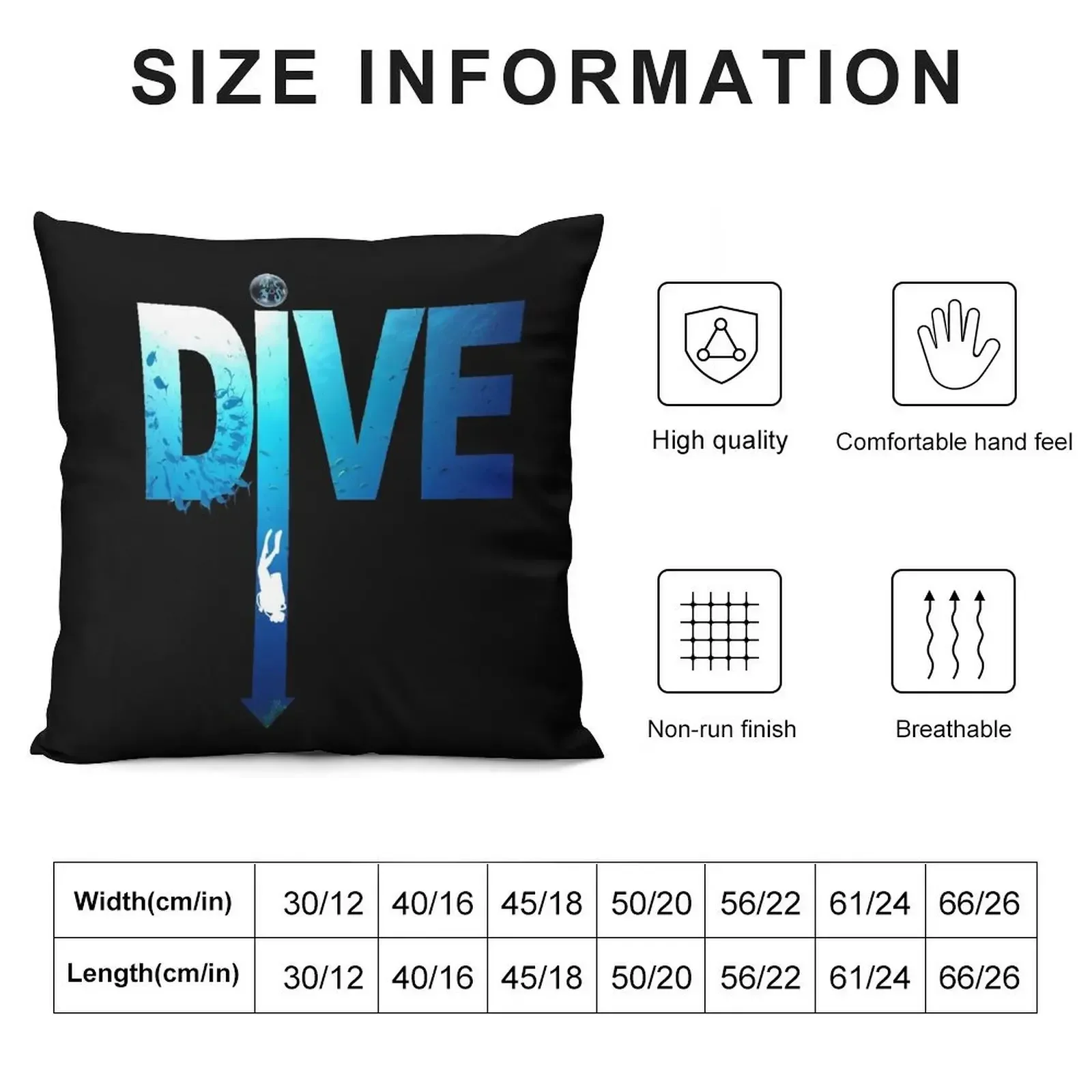 scuba diving: DIVE arrow for divers Throw Pillow pillow cover christmas luxury decor pillow