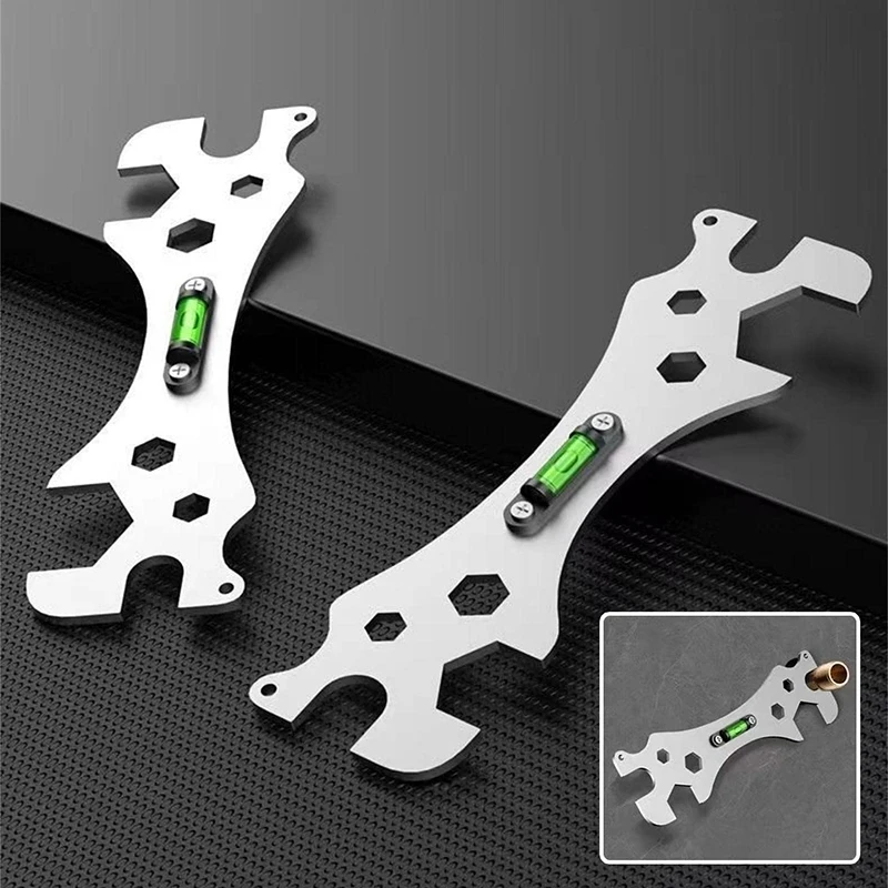 Shower Faucet  Special Wrench Tools with Level Bubble Shower Faucet Installation Bathroom Stainless Steel Level Removal Wrench