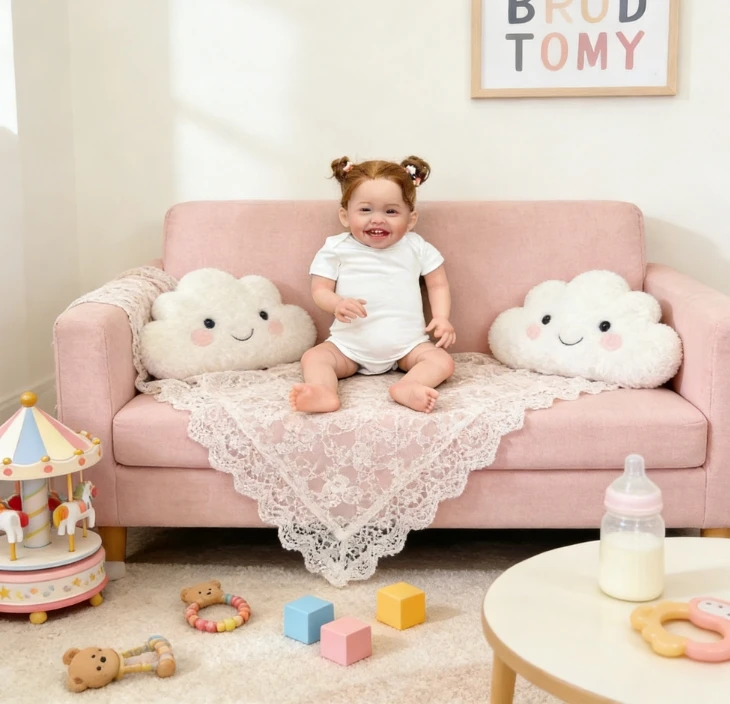 60CMの手作りリボーンドール、ミラの幼児期の女の子。高品質で精巧なペイントと植毛が施されており、コレクター向けです。