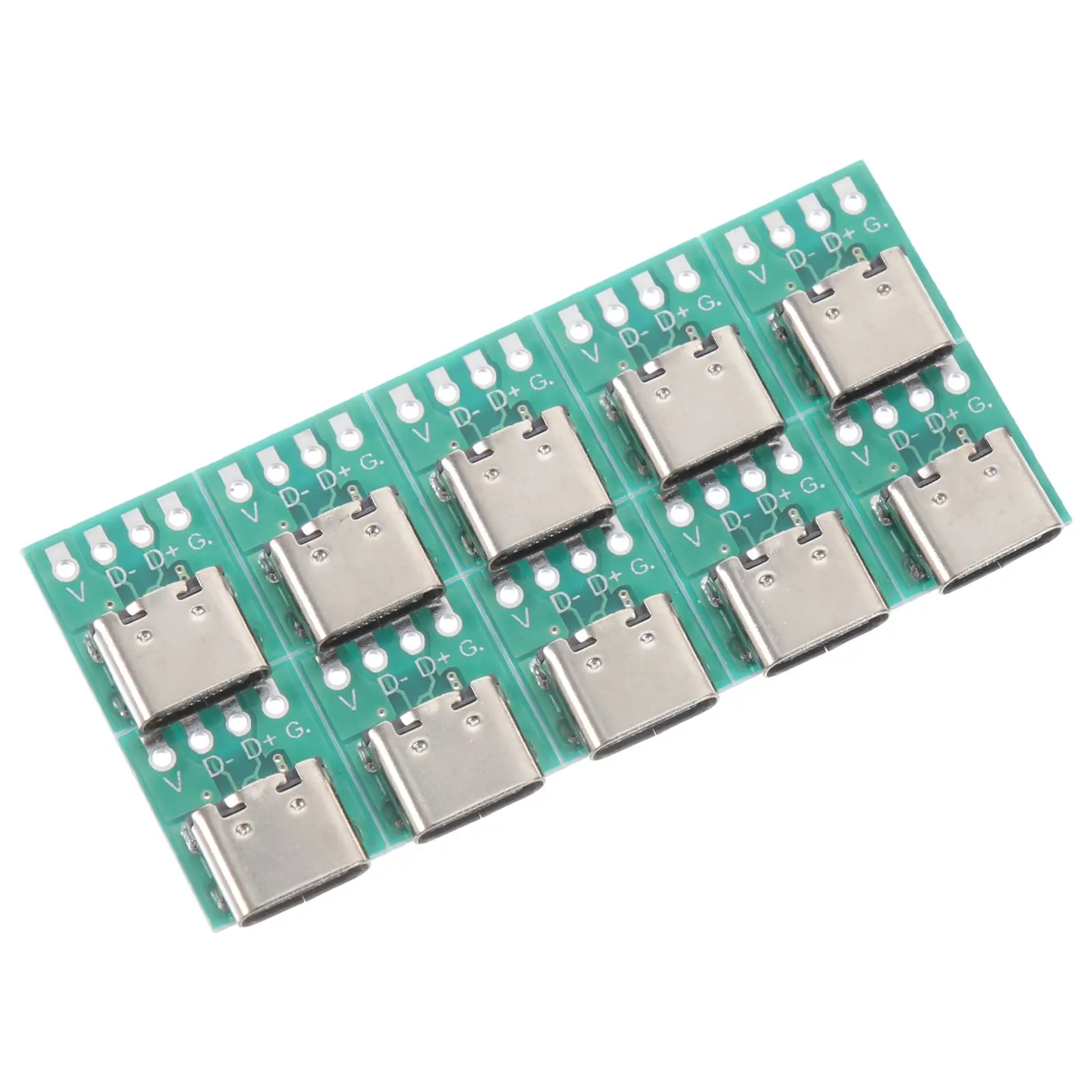 

10 Pcs USB C Splitter Board Connectors DIY 3 1 Female Adapter Data Cable Transmission PCB Converter