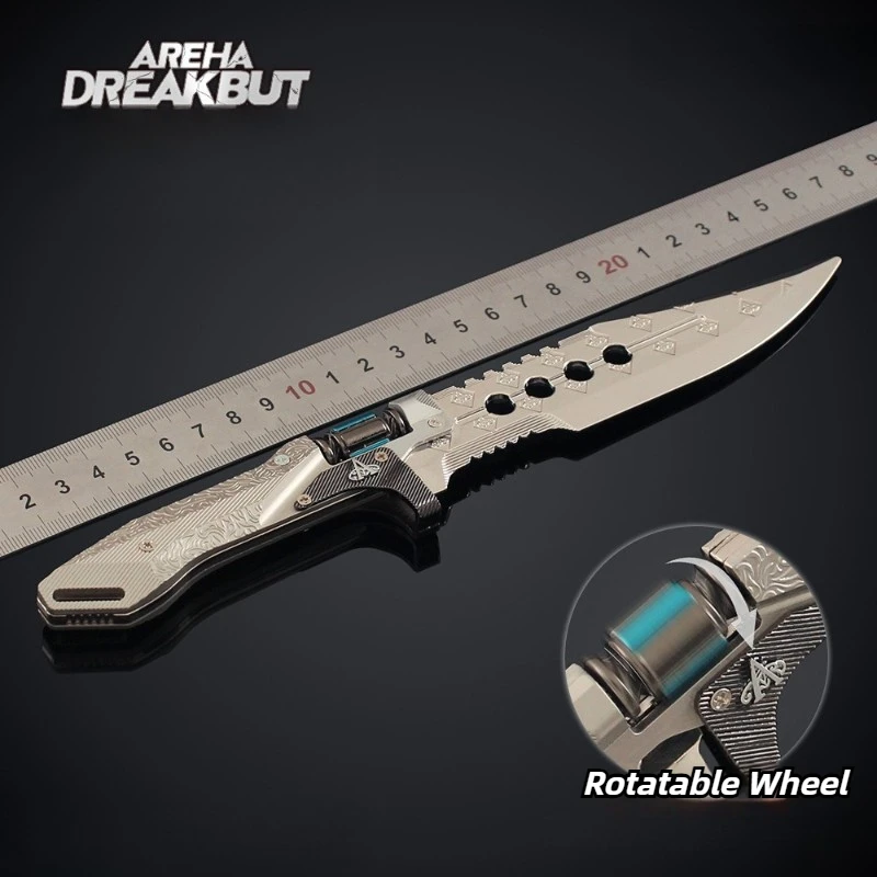 9,84 Zoll Arena Breakout Gewinner Taschenmesser Spielperipheriegeräte Outdoor-Trainingsmesser Modelle Metall Sammlerstück Ornamente Jungenspielzeug