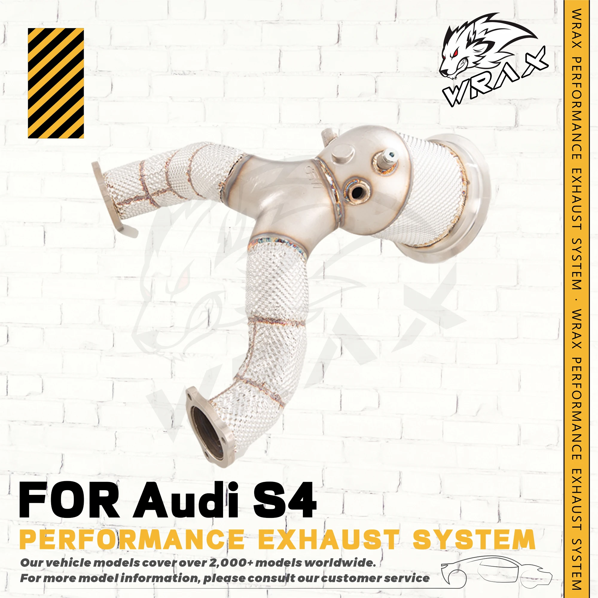 

Downpipe Exhaust High Performance Tuning Kit for Audi S4 /S5 B9 Catalytic or Straight Downpipe Auto Parts Exact Fit Replacement