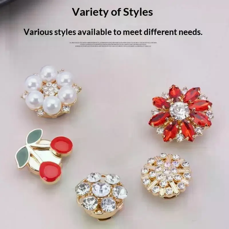 

Чехлы на пуговицы с кристаллами и жемчугом, съемные клипсы, рубашка, пальто, декоративные пуговицы, швейные пуговицы для блузок «сделай сам», одежда для женщин и мужчин