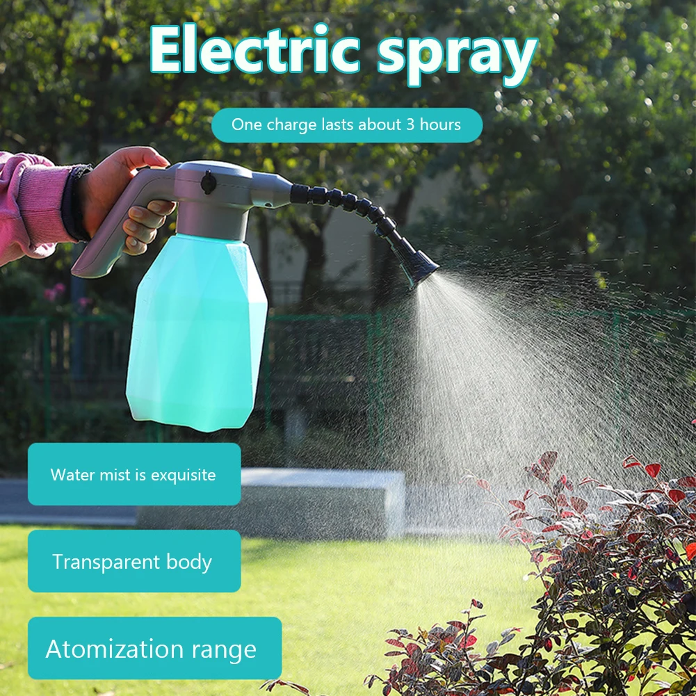 

2L Automatic Watering Can USB Rechargeable Household Sprayer 360 Adjustable Nozzle Leakproof for Agricultural Irrigation