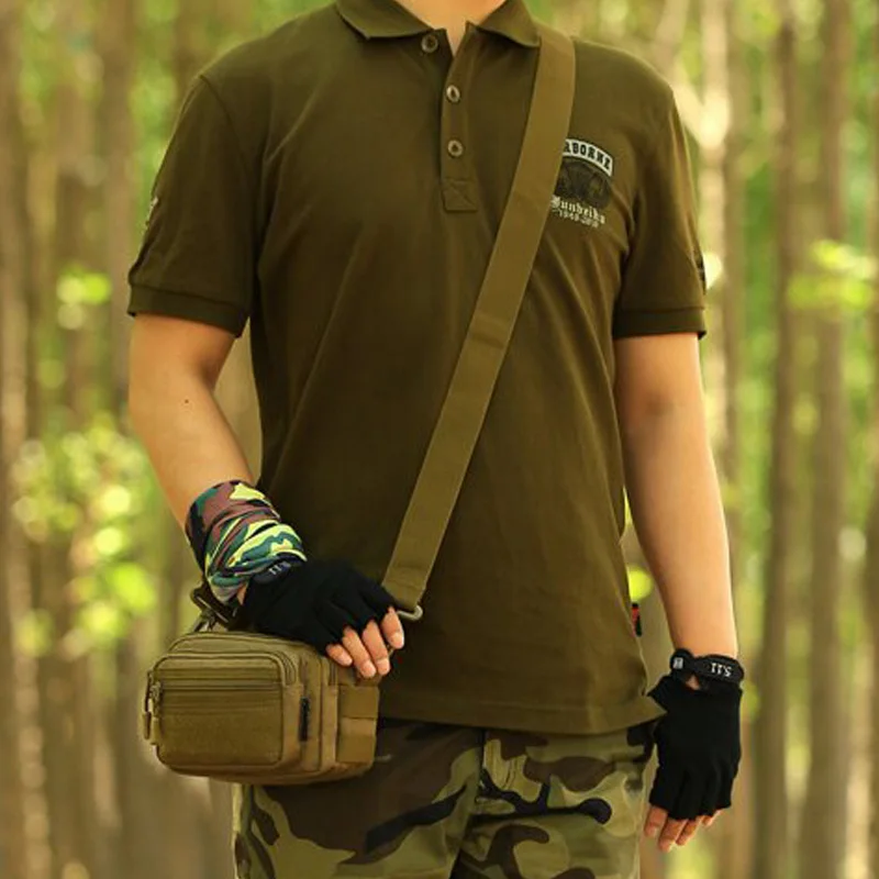 Men Waist Fanny Pack Clutch Bag Military Tactical Nylon Travel Hiking Sports Shoulder Cross body Bag Male Waist Belt Bum Bag