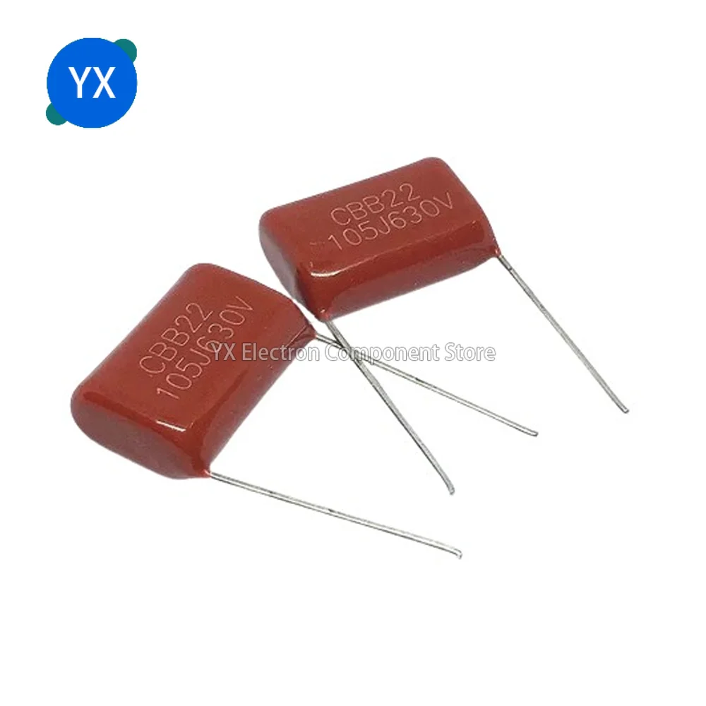 100PCS CBB22 Polyester Film Capacitor 630V105J 630V 105J 1UF 1000NF