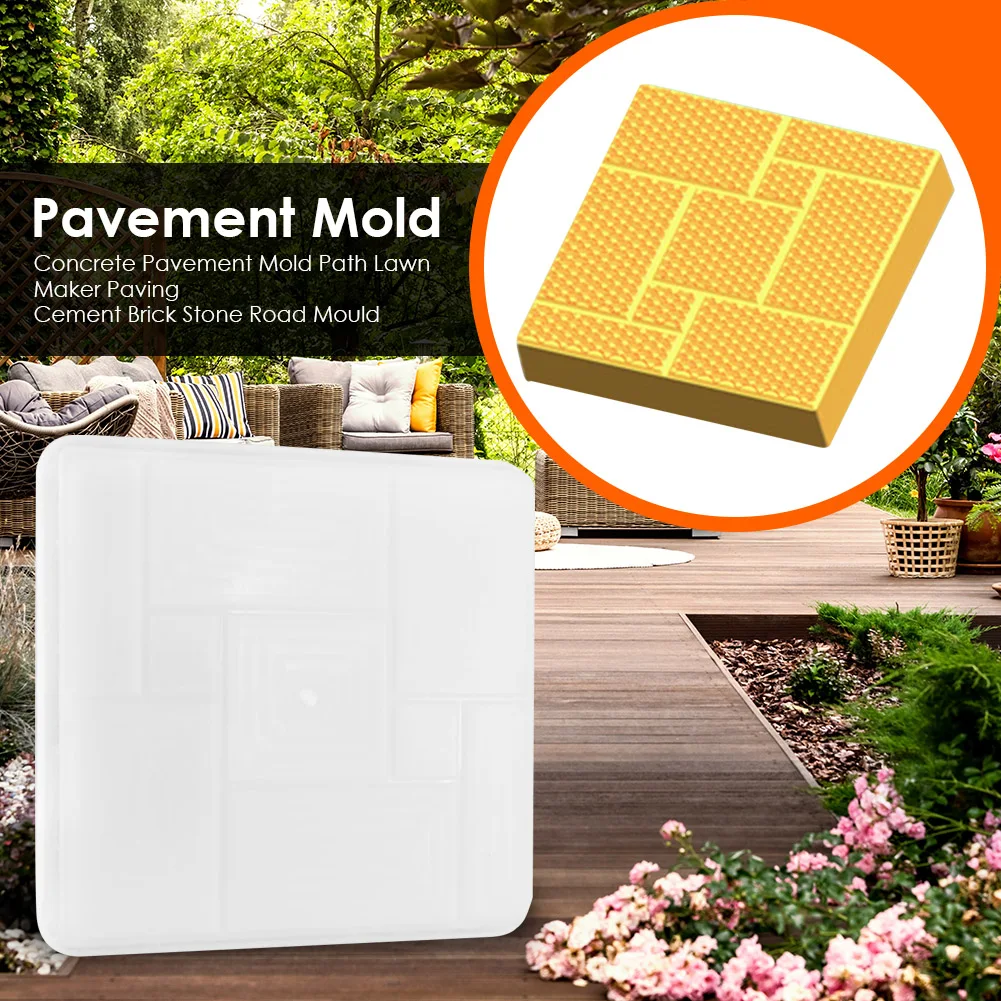 Garden Paving Mold Reusable Stone Floor Road Mold DIY Manually Handmade Practical Portable Multi-function for Home Courtyard