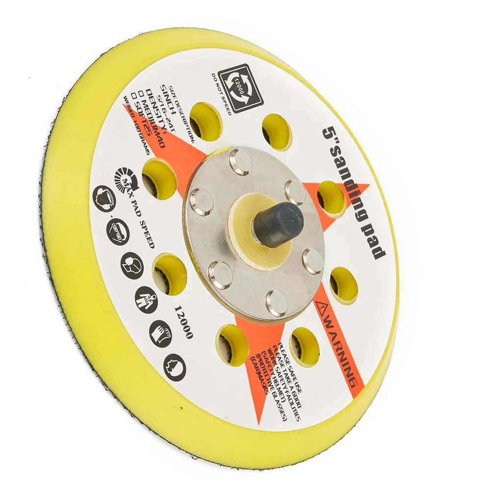 1* Backing Pad 125mm 5in 5inch/125mm Diameter 8holes & Polisher Sanding Disc Sponge New Nice Portable 1* Backing