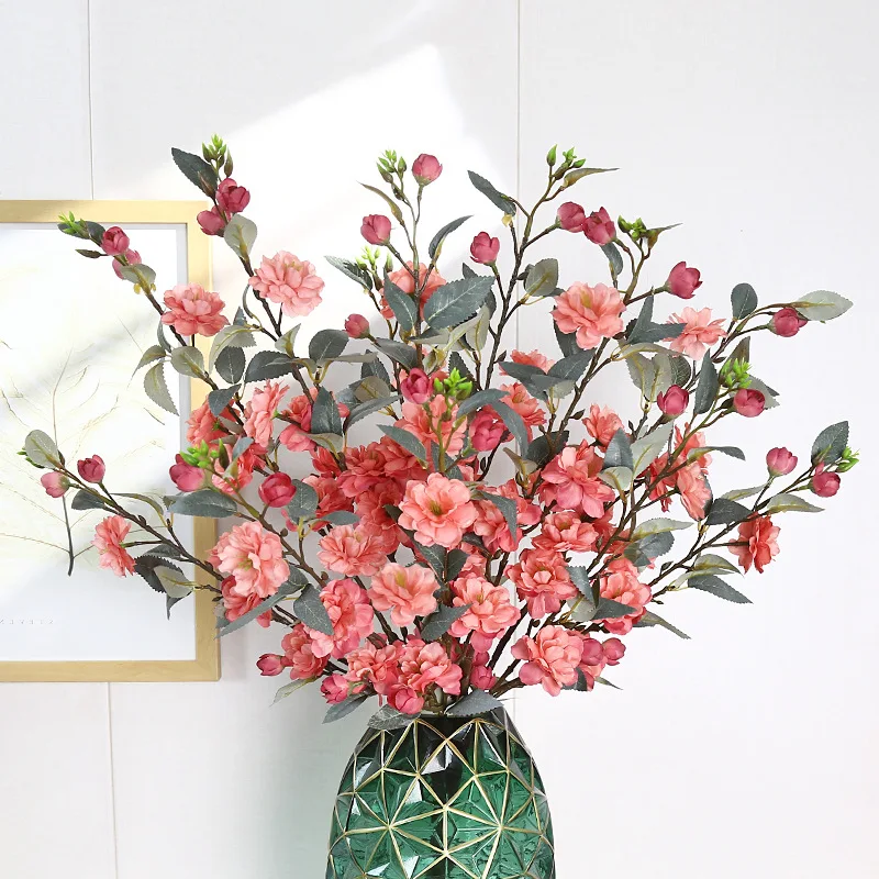 

6 Branches of 2-forked Camellia Artificial Flowers for Wedding Wedding Decoration Home Living Room Decoration Photography Props