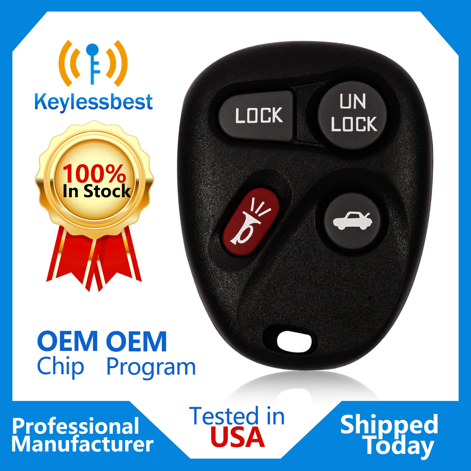 CarkeyDepot OEM 4 Buttons Car Key Fob Remote For 1996-2002 Chevrolet GMC Buick Skylark Escalade Camaro AB01502T 315MHz