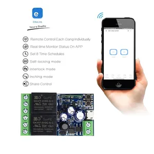 Ewelink-WiFi Smart Switch, DC 12V 24 V 48V Modul, 2 Relais empfangen 10 Hauptverkaufsmodul WiFi Gate - №8