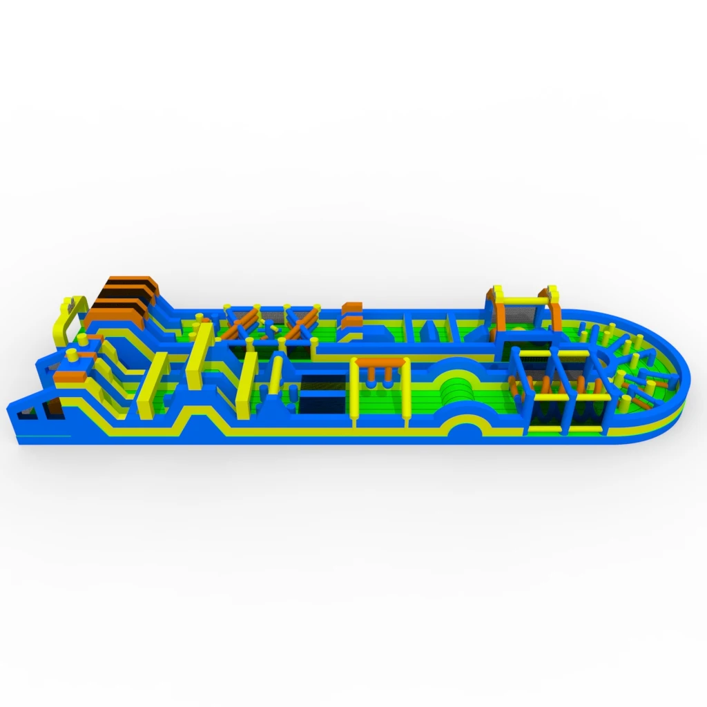 Large Inflatable Games Giant Inflatable Playground  Obstacle Course Climbing Wall Slide Jumping Bed