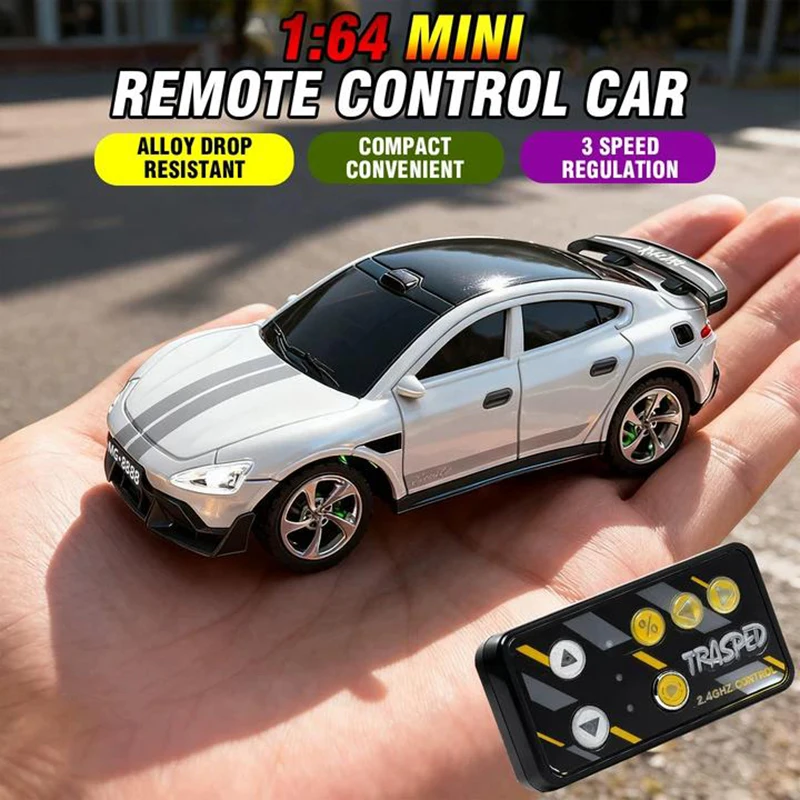 

1:64 Mini Desktop Rc Car Alloy 4Ch Remote Control Drifting Vehicle Simulated Racing Cars Electrci Model Toy Kids Newyear Gift