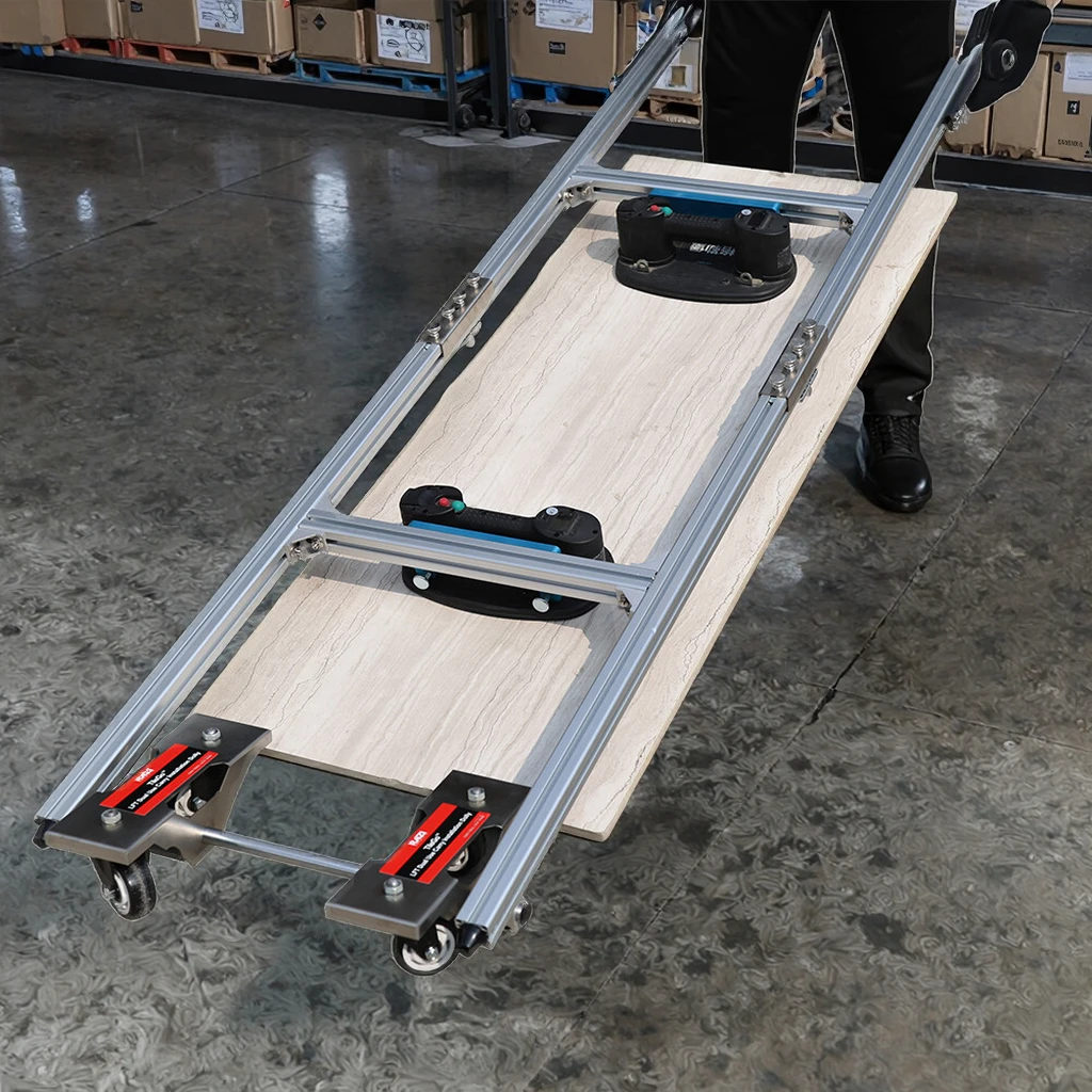 trolley adjus  frame Durable aluminum building 345-1 Large format ceramic tile flat transportation trolley