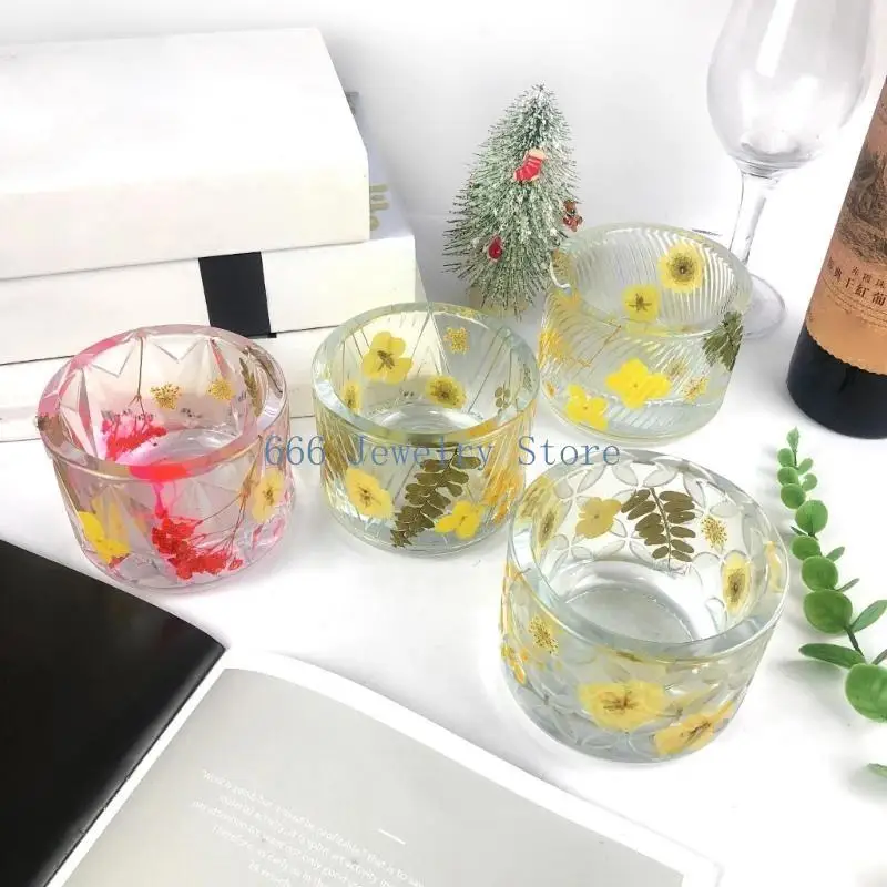 F2TD Succulents Plant Vase Resin Silicone Mold Suitable for Diy Garden Concrete Flower Pot Holder Crafts Home Decor