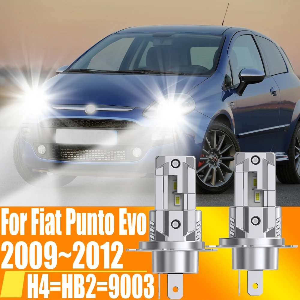 

2x H4 HB2 9003 Led Headlight Canbus No Error Car Bulb High Power White Fog Light Diode Lamp 12v 55w For Fiat Punto Evo 2009~2012