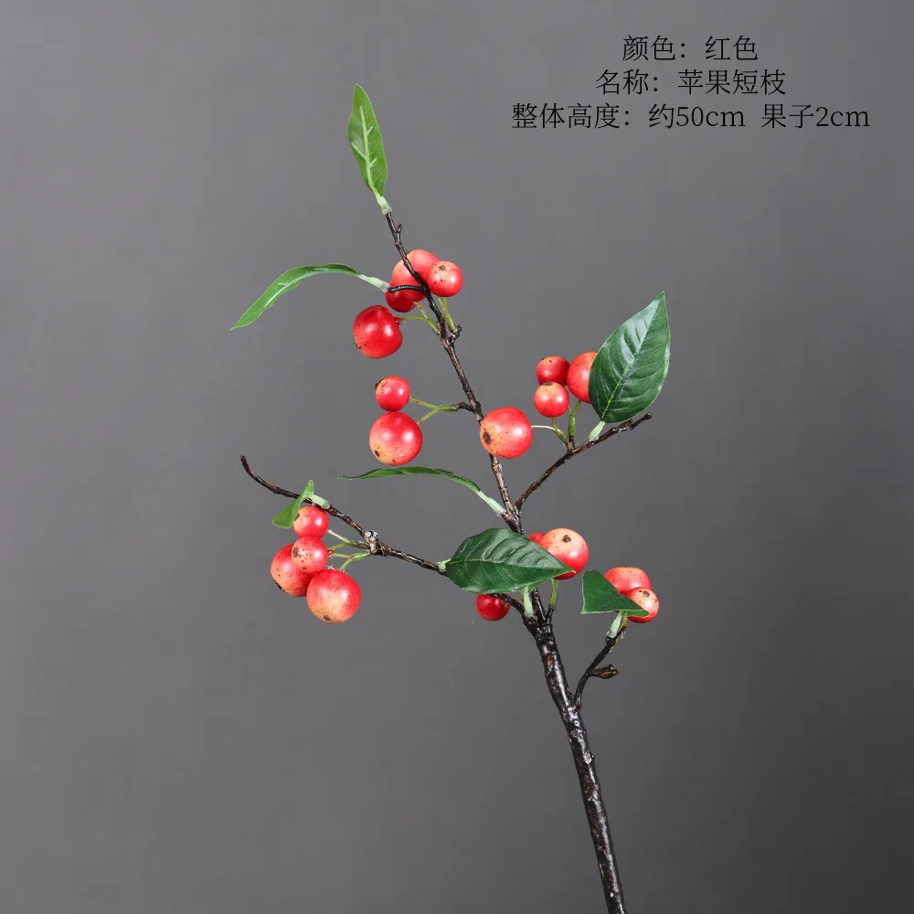 

Simulated Apple Fruit Tree Flowers Bouquet Photographic Props Garden Decoration Outdoor Home Living Room Table Wedding Decor