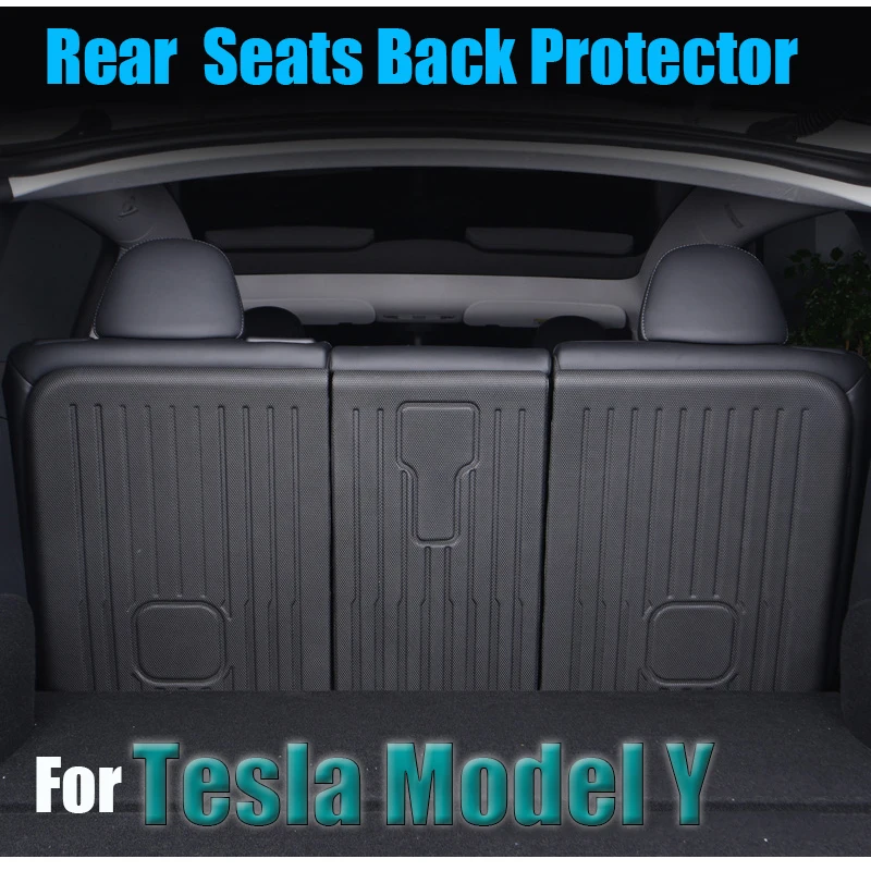 Rear Row Seats Back Protector Anti-Kick Pad Cover For Tesla Model Y 5-Seater XPE Dirtyproof  Seat Back Mats