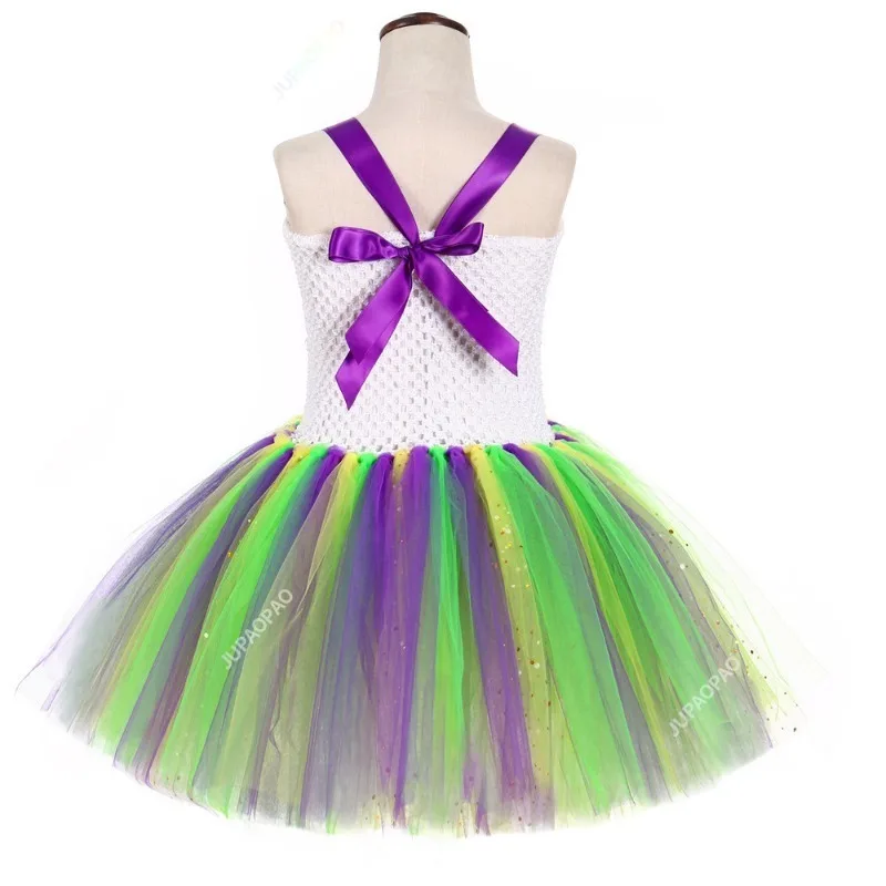 Disfraces de Mardi Gras para niñas, vestido de tutú de fiesta de Festival de Carnaval, vestidos de tul con purpurina para niños, conjunto de ropa de lujo