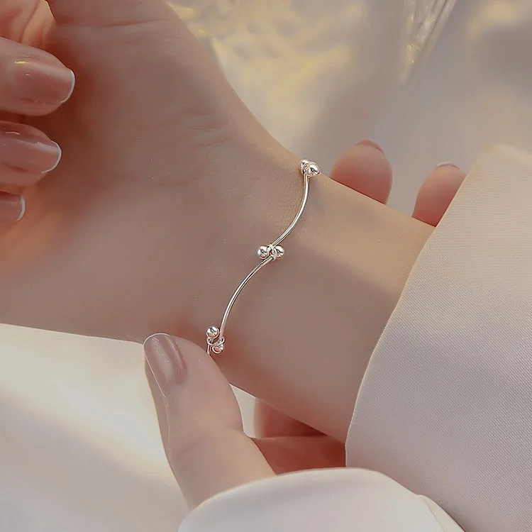 925 Sterling Silver Bracelets for Women Men String Accessories Trend Beads Pendant Party Jewelry Gift