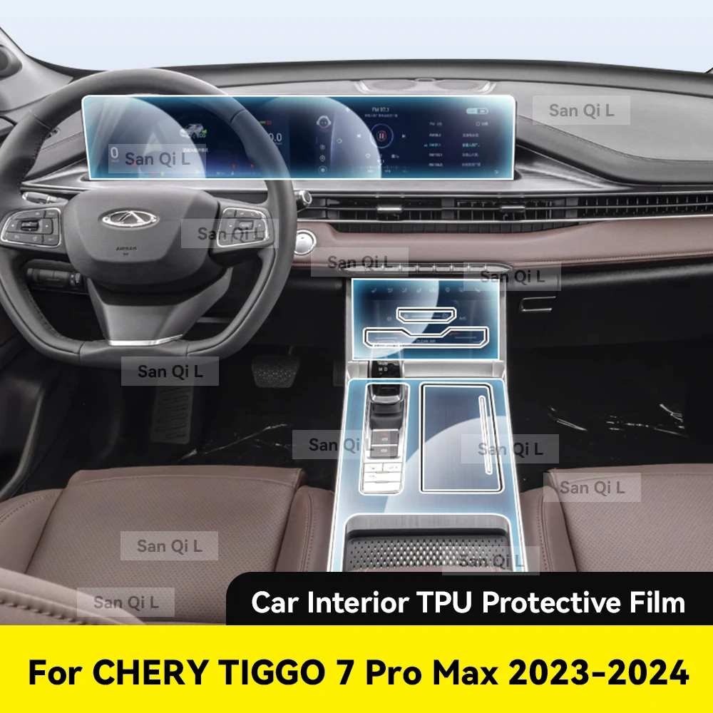 

Защитная пленка из ТПУ для интерьера CHERY TIGGO 7 PRO Max 2024, антицарапинное покрытие для навигационного экрана, автомобильные аксессуары