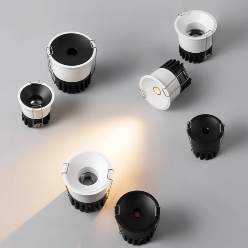 LED embedded household small-hole light-emitting cross-light beam spot lamp anti-glare non-centralized lamp
