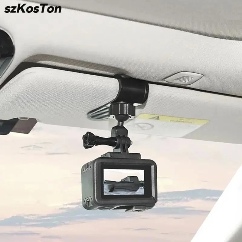 1set Adjustable Sun Visor Holder, Sturdy Clip Mount for Action 5 Pro, D*I Pocket and Inst*360 X Series Cameras