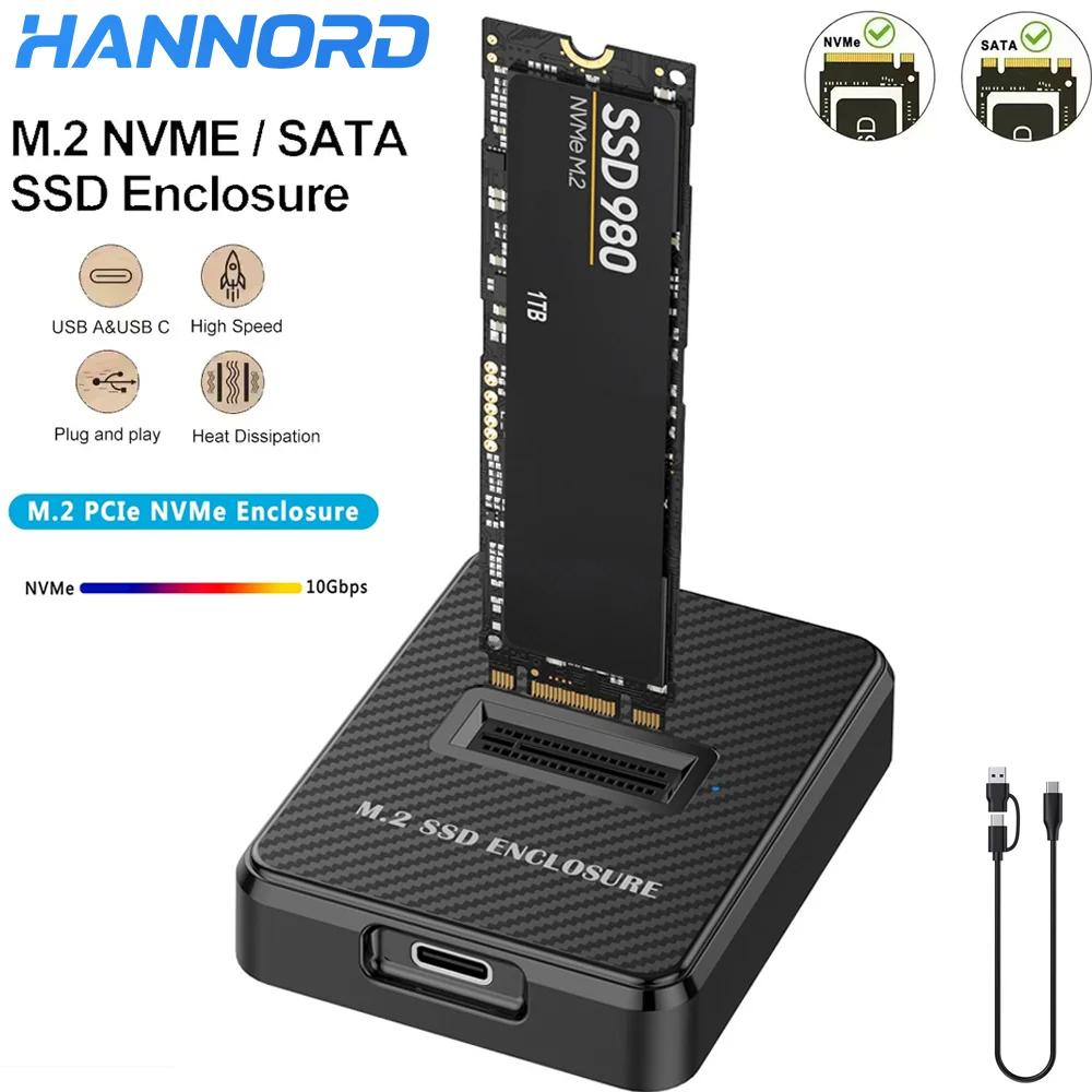 

Дубликатор NVMe/SATA M.2 с двумя отсеками, автономная клонная док-станция USB C к NVME/SATA для твердотельных накопителей M2 SSD M Key и жестких дисков B+M Key