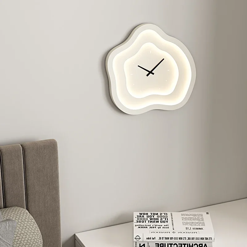 Lâmpada de Parede LED Moderna com Relógio, Ferro Acrílico, Arandela Regulável, Quarto, Foyer, Escritório, Loja, Dropshipping, Branco, Verde